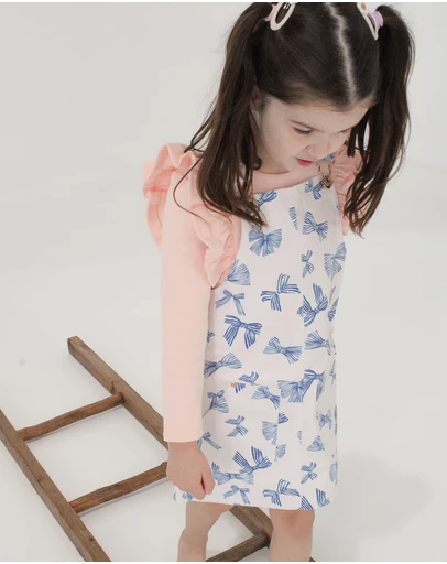 WITH LOVE FOR KIDS - Hazel Denim Pinafore Dress - Babies - Kids
