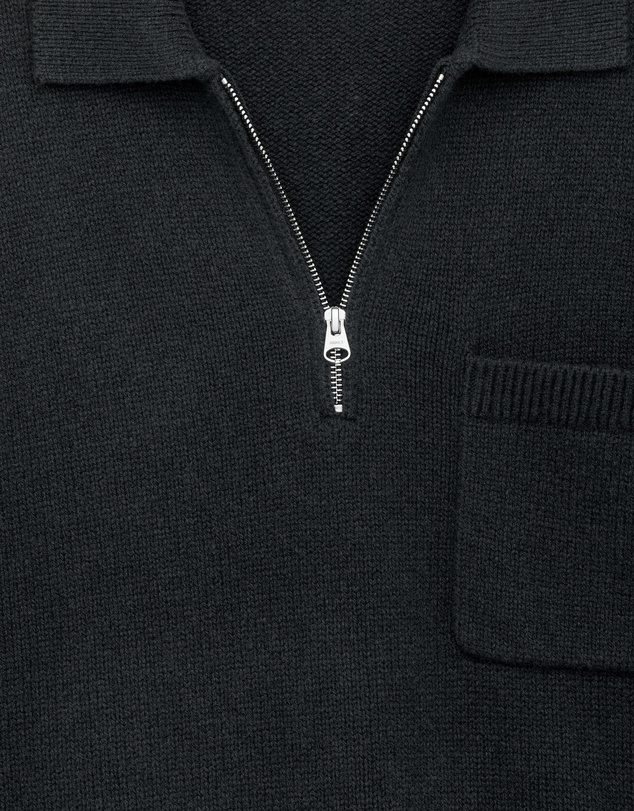 ARKET - Knitted Wool Zip Polo Shirt