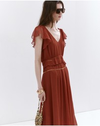 M.N.G - Long Ruffled Dress