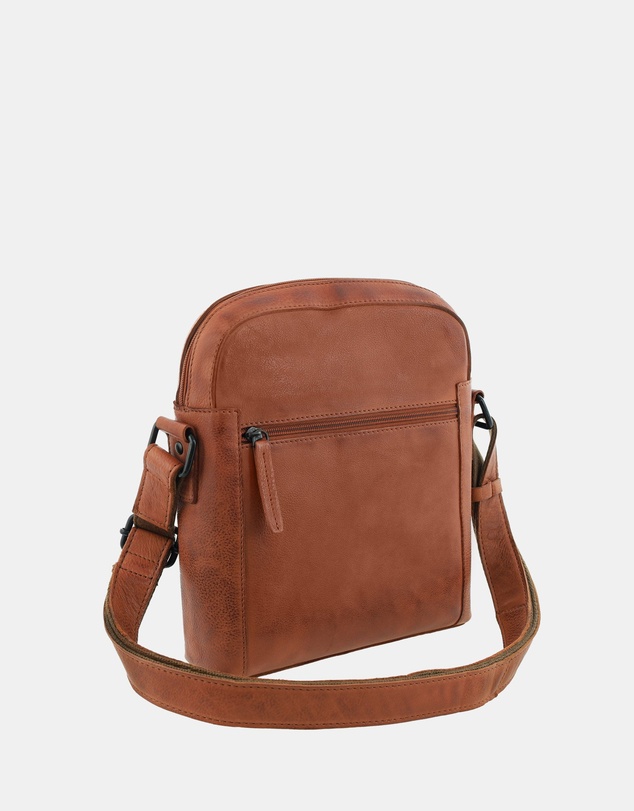 Pierre Cardin - Pierre Cardin Men's Leather Rustic Crossbody Bag