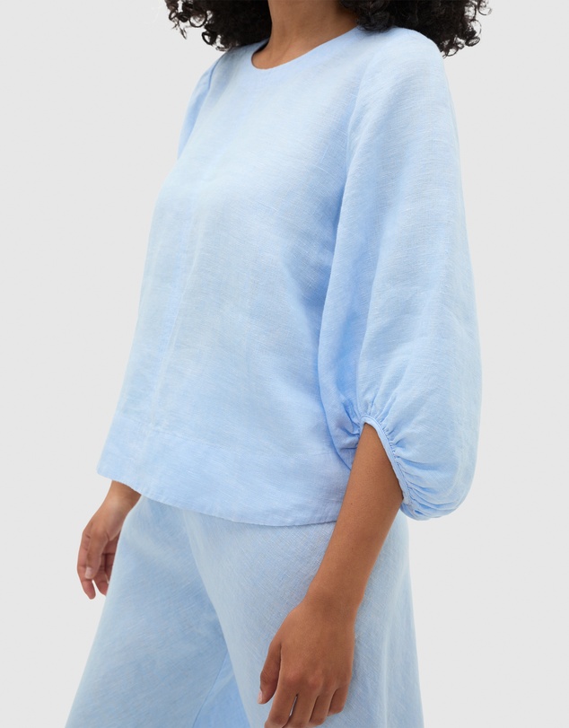 Seed Heritage - Core Linen Balloon Sleeve Top