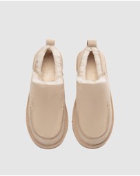 EVERAU - Australian Shepherd Ugg Mireve Cow Suede Upper Loafer Oxfords Flats