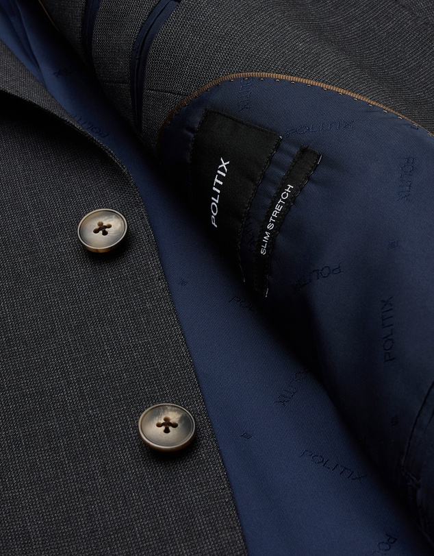 Politix - Slim Stretch Wool Blend Tailored Jacket