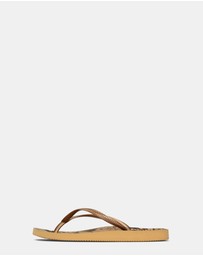 Vionic - Noosa Print Toe Post Sandal - Bronze Snake