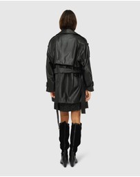 Belle & Bloom - Forevermore Leather Trench Coat