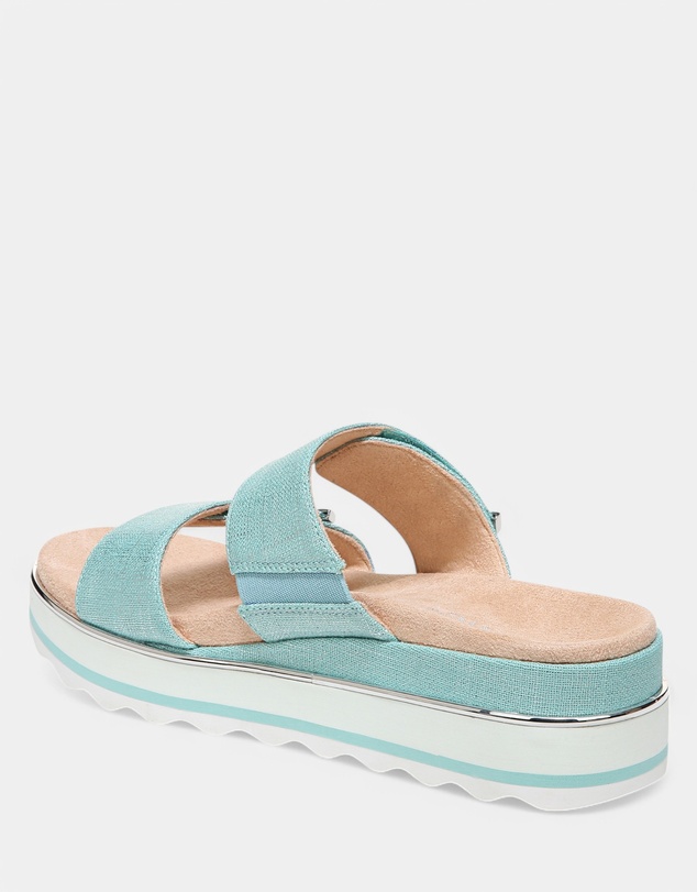 Vionic - Brandie Flatform Slide - Aqua Metallic