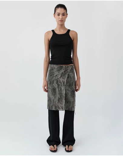 St. Agni - Savannah Silk Wrap Skirt