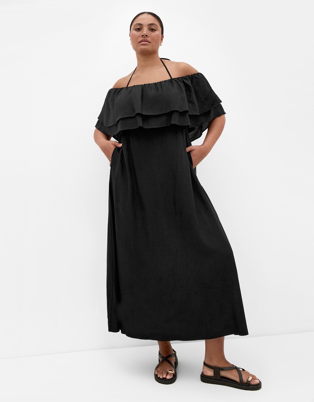 City Chic - Paradiso Off Shoulder Maxi Dress