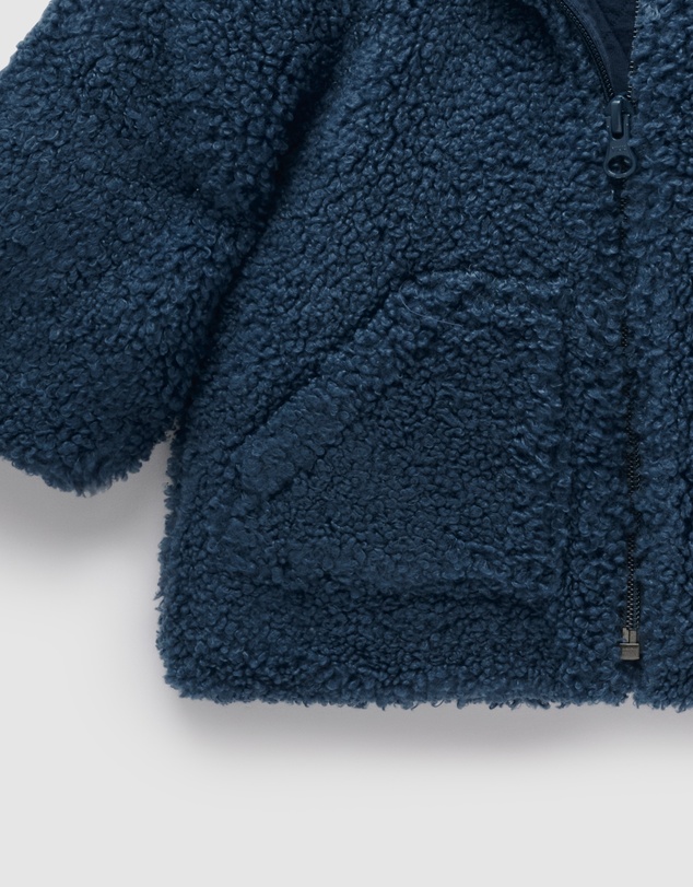 Purebaby - Shearling Hooded Jacket-Kids-Babies