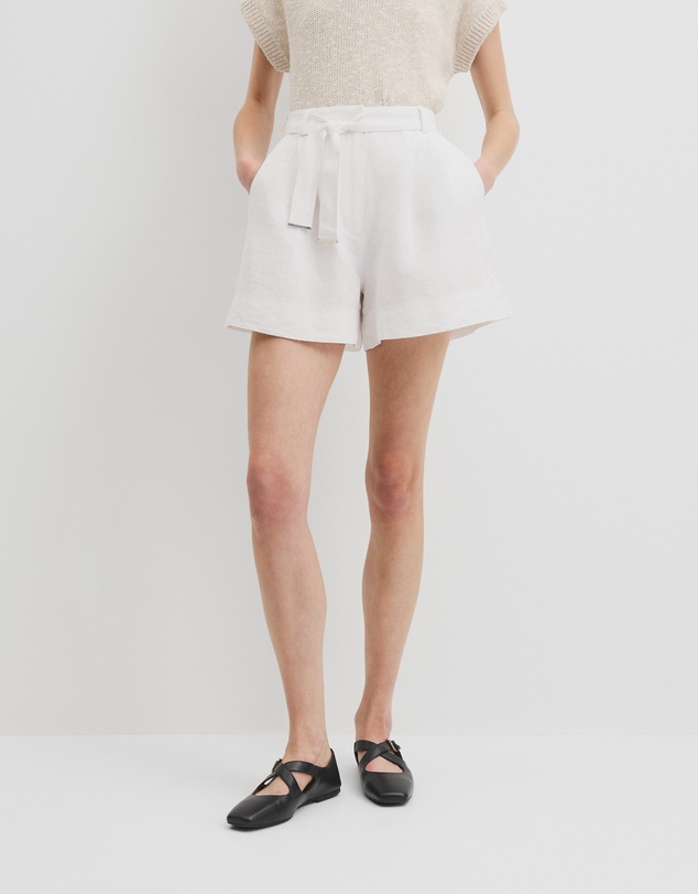 Country Road - Organically Grown Linen Tuck Front Short