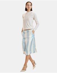 Cynthia Rowley - Stripe Collectible Silk Skirt