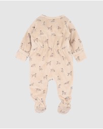 Bebe by Minihaha - Otto Velour Zip Onesie - Babies