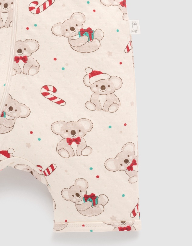 Purebaby - Short Sleeve Zip Growsuit-Kids-Babies