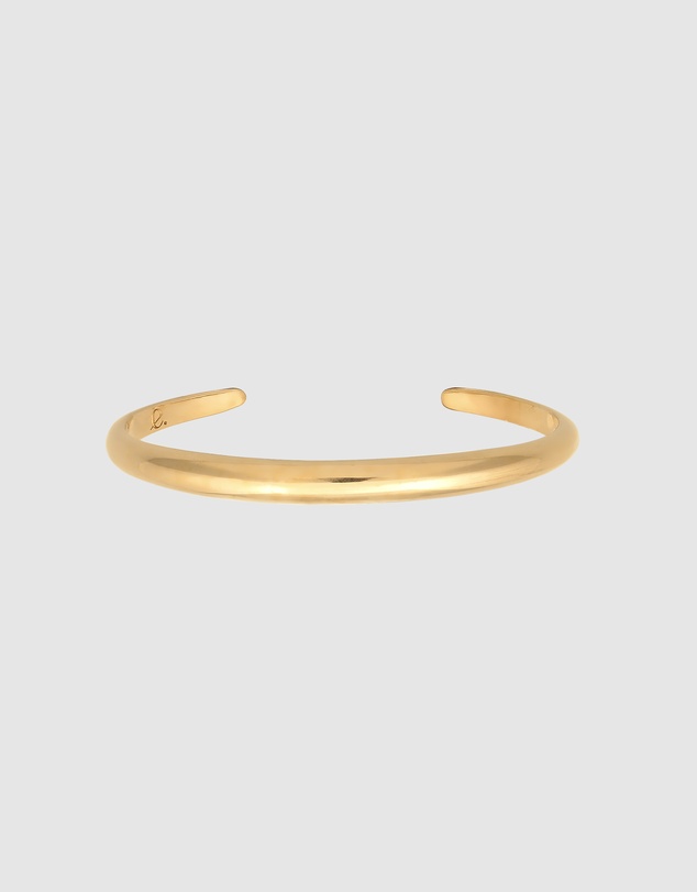 Elli Jewelry - Bracelet Bangle Round Open Elegant in 925 Sterling Silver Gold Plated
