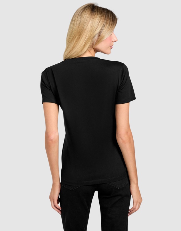 GUESS - Short Sleeve Crewneck Krystal Triangle T-Shirt