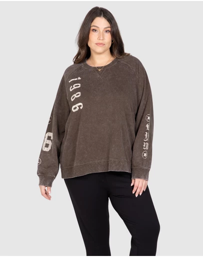 Love Your Wardrobe - LYW & Co Multi Print Sweat Top