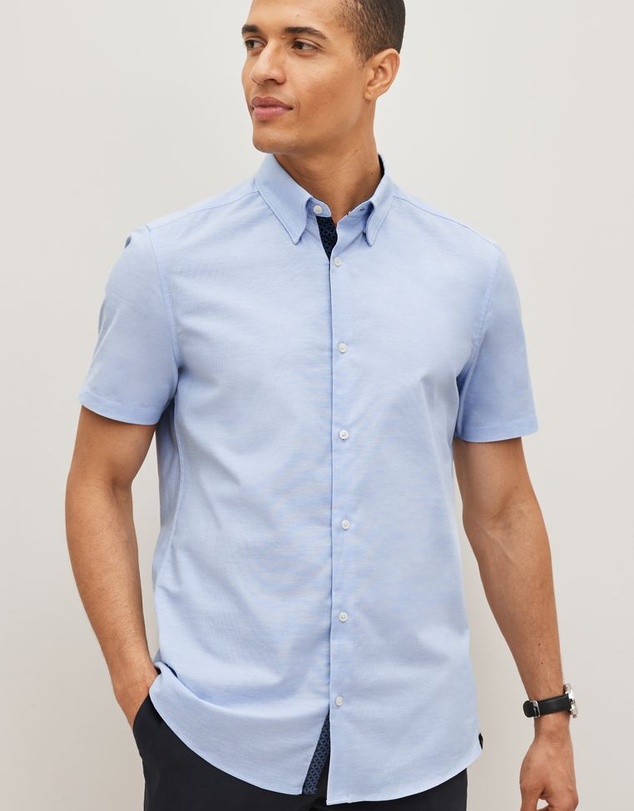 NEXT - Stretch Oxford Short Sleeve Shirt
