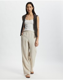 White By FTL - Robin Linen Pants