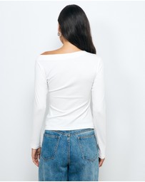 AERE - Off Shoulder Cotton Jersey Top