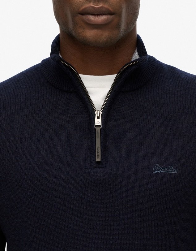 Superdry - Wool Blend Half Zip Slim Fit Jumper