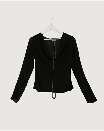 Revibe - Repaired Lover Morgana Cowl Scarf Neck Top - AU 12