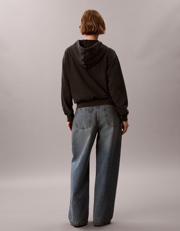 Calvin Klein Jeans - Denim Wash French Terry Zip Sweatshirt