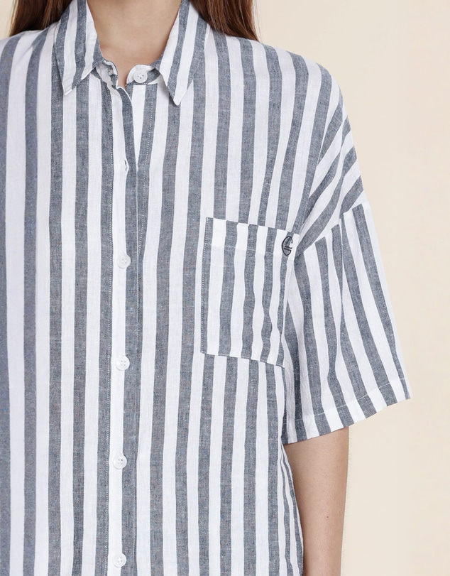 Gingerlilly - Evie Stripe Linen Short Set