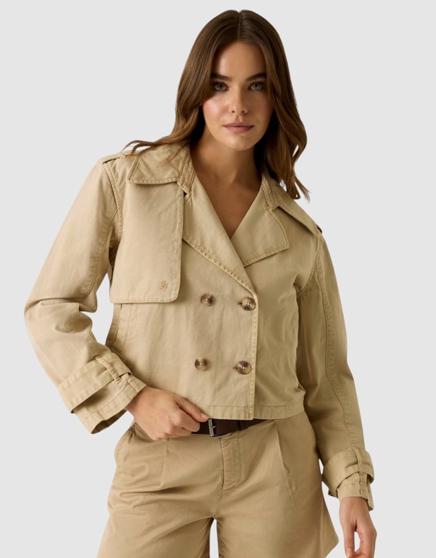 GUESS Jeans - GUESS JEANS Eco Cropped Trench Coat