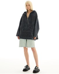 THE TALES - Textured Flower Embroidered Hoodie Jacket