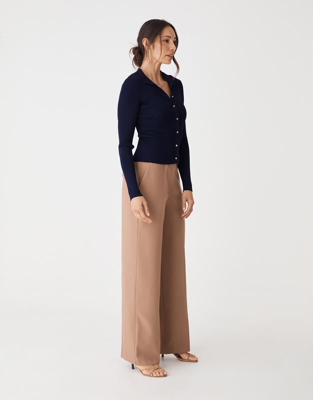 Forcast - Bristol Collared Rib Cardigan