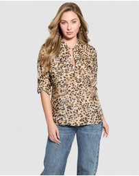 GUESS - Cheetah Print Enora Equipment Shirt