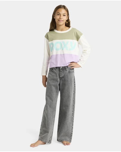 Roxy - Girls 4 to 16 Dawn Patrol Mid Lava Denim Jeans
