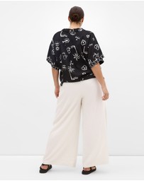 City Chic - Resort Border Print Shirt