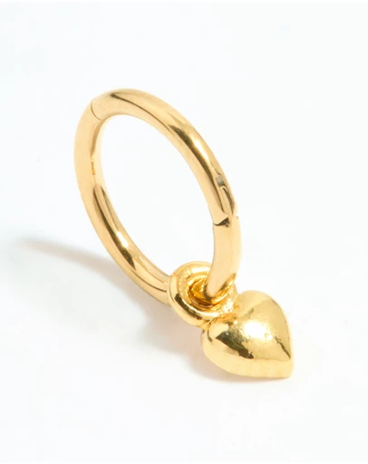 Lovisa - Gold Plated Surgical Steel Micro Heart Clicker