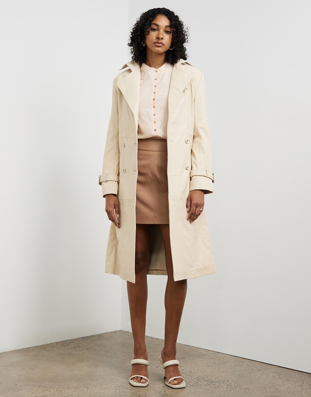 Sofia Irina - Leather Trench Coat