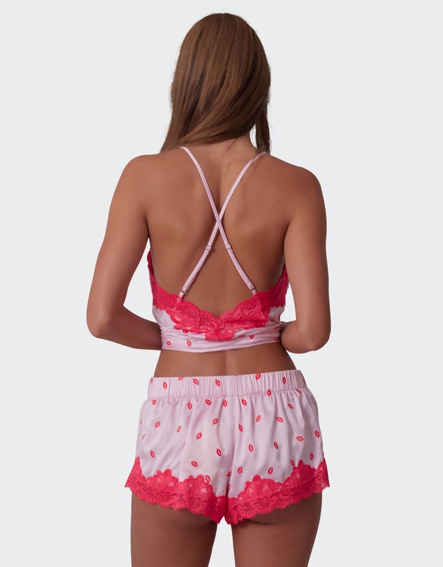 Bras N Things - Angelica Kisses Short - Print/Pink