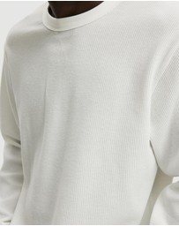 Cotton On - Cropped Fit Textured Long Sleeve T-Shirt
