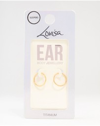 Lovisa - Gold Plated Titanium Sleeper Earrings 12 MM