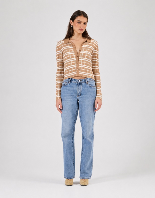 Rolla's - Daybreak Knit Top Check