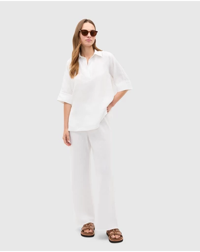 Seed Heritage - Core Linen Easy Wide Leg Pant