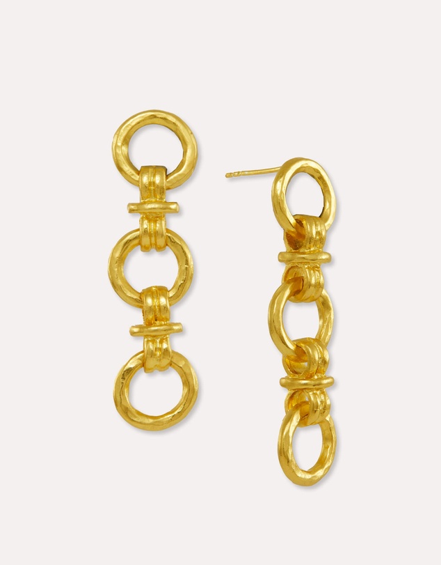 Ottoman Hands - Zehra Chain Drop Stud Earrings