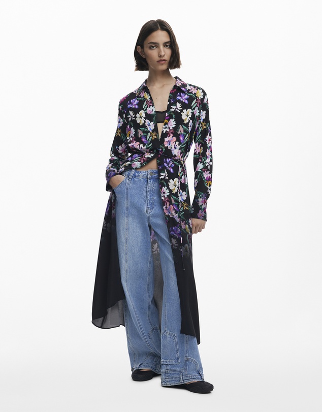 Desigual - Gradient Floral Shirt Dress