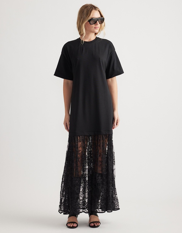 Decjuba - Gia Spliced Lace Maxi Dress