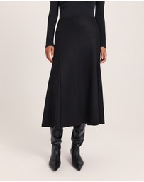 SABA - Karla Wool Panel Midi Skirt