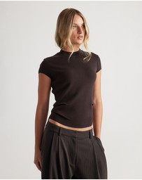 Decjuba - Lily Pleat Detail Knit Tee