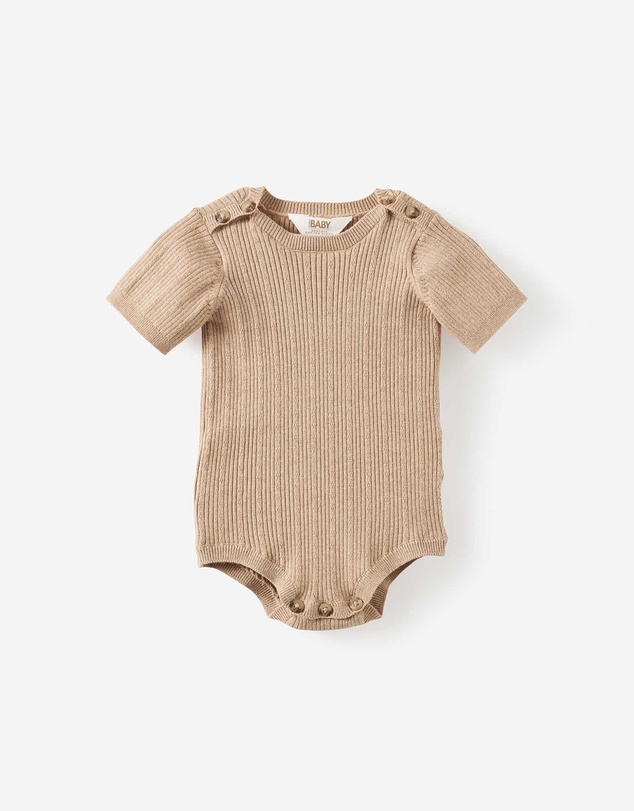 Cotton On Kids - Baby Organic Blend Knit Short Sleeve Bubbysuit
