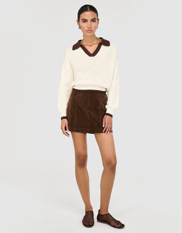 Staple the Label - Nina Faux Suede Mini Skirt