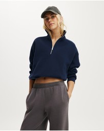Cotton On Body Active - Plush Half Zip Sweatshirt