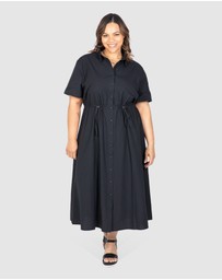 Love Your Wardrobe - Georgia Poplin Drawstring Dress