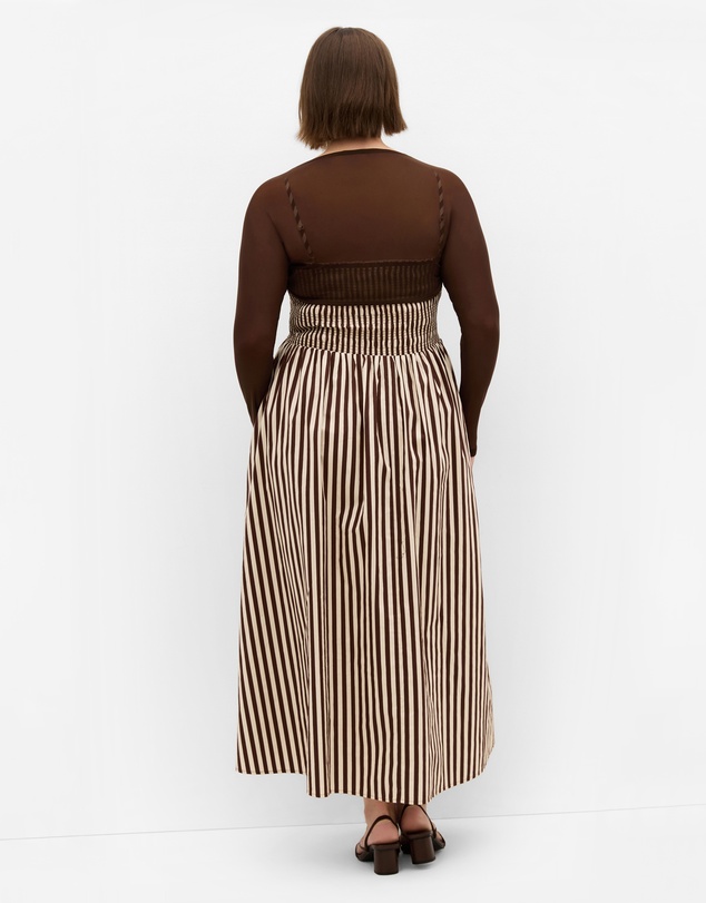 City Chic - Plus Size Mesh Love Shrug - chocolate